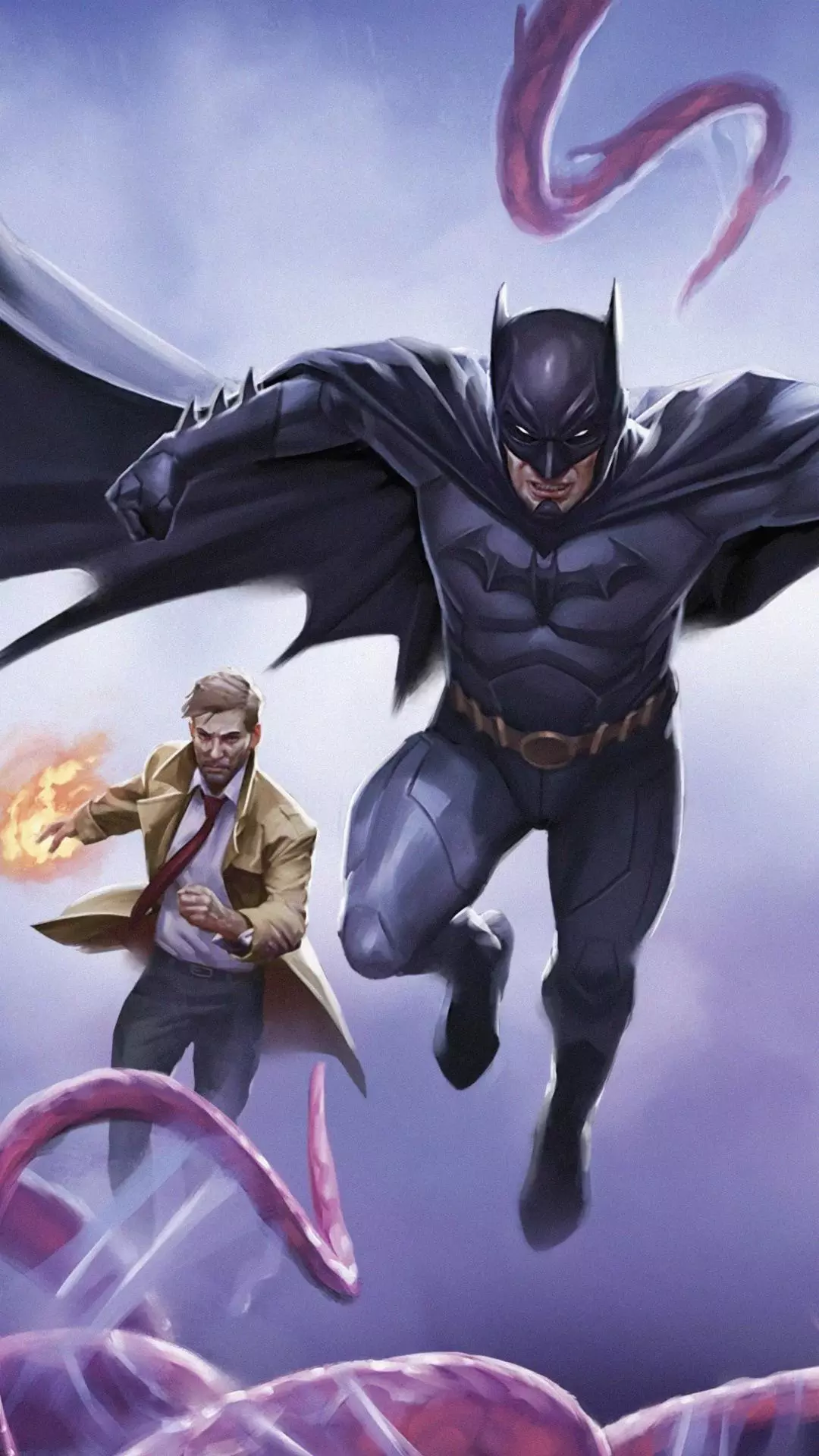 Batman and Constantine Battle Magical Tentacles