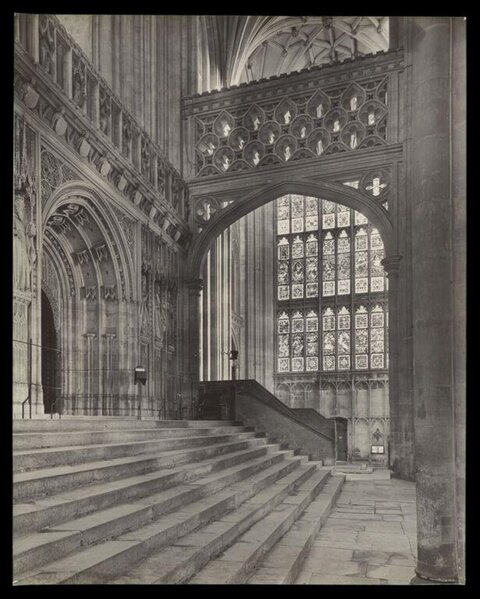 Gothic Cathedral Interior Steps