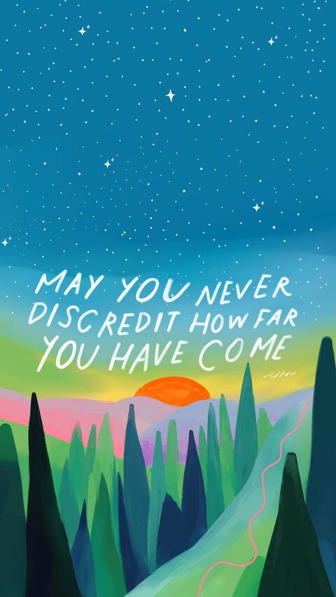 Inspirational Quote Night Landscape