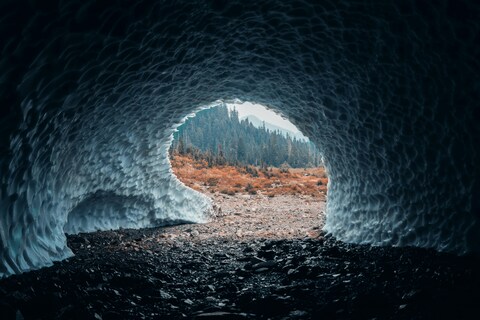 View From Inside an Ice Cave