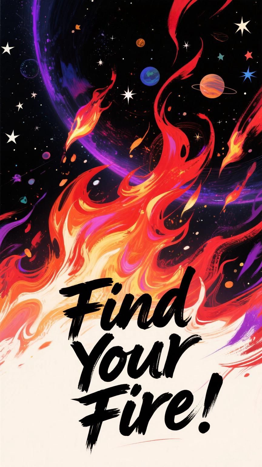 Find Your Fire Inspirational Art