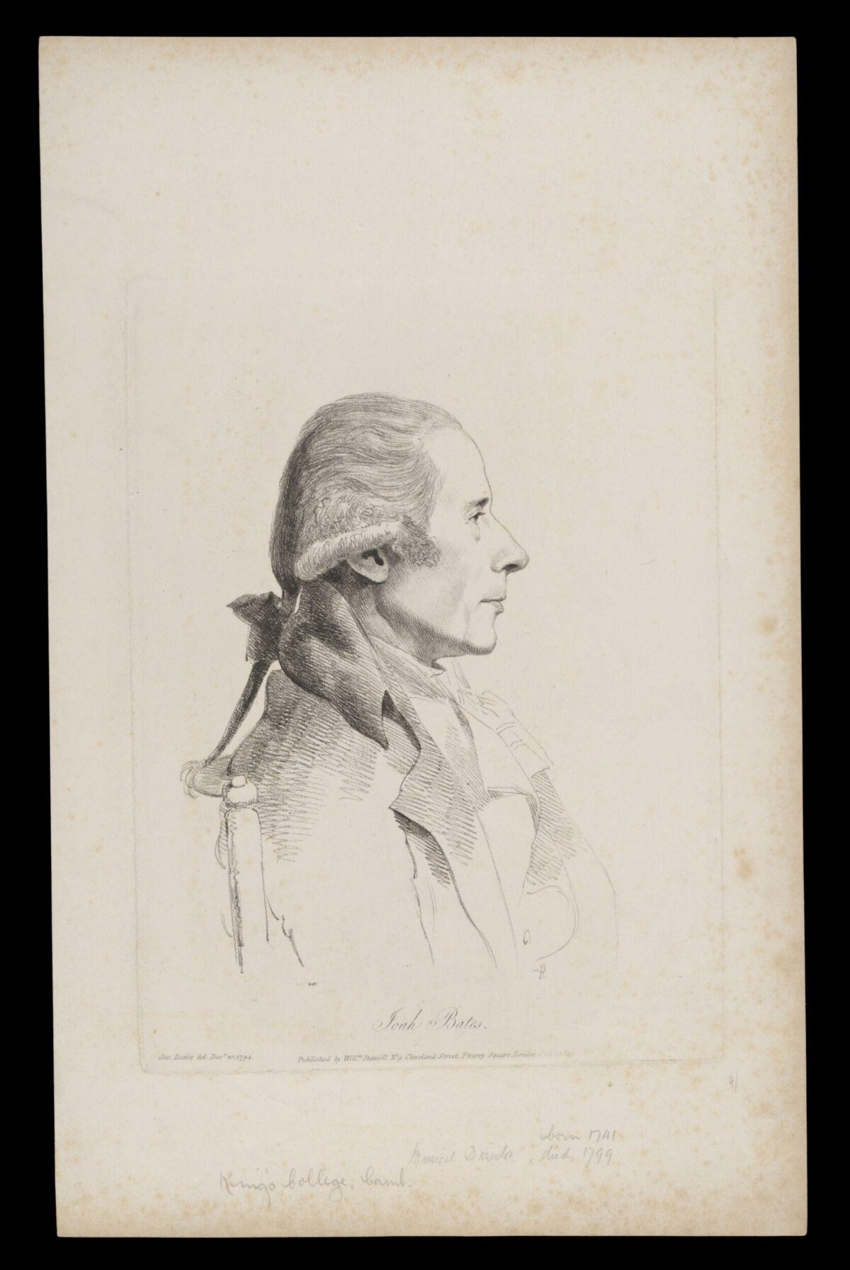 18th Century Portrait of Jonah Bates