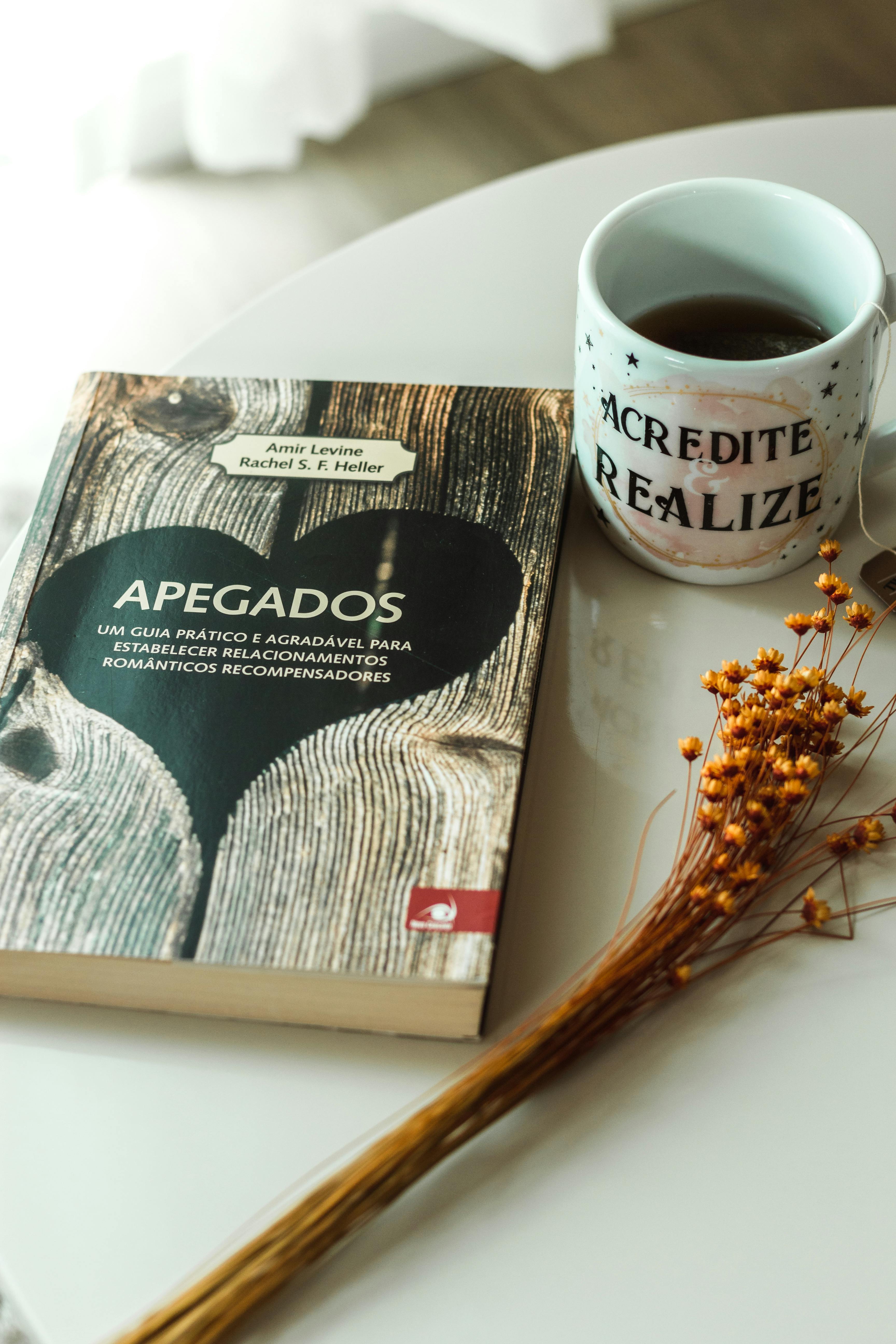 Cozy Book and Tea Mug Setup