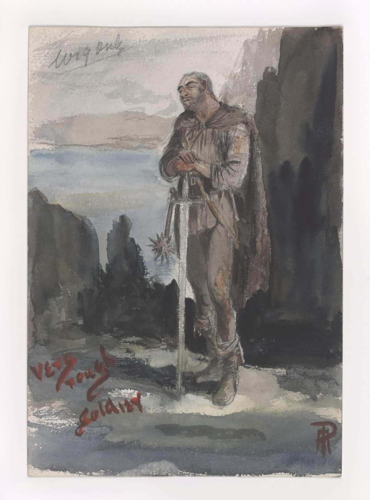 Tough Soldier Watercolor Painting