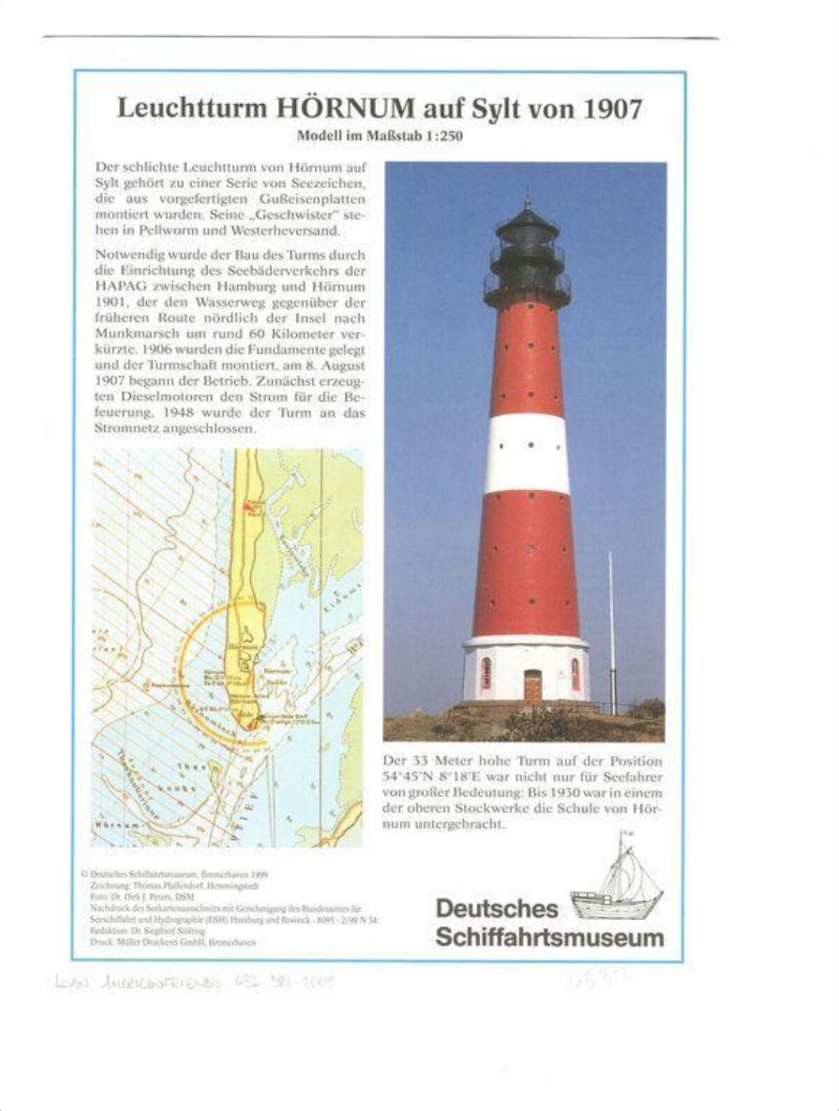 Hörnum Lighthouse Information Sheet