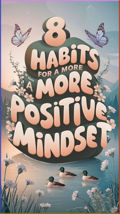 8 Habits for Positive Mindset Poster