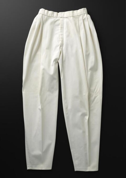 Off-white Pleated Tapered Trousers