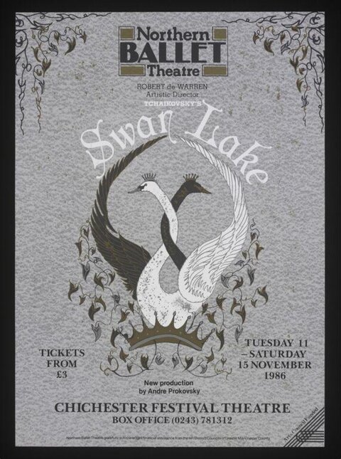 1986 Swan Lake Ballet Poster