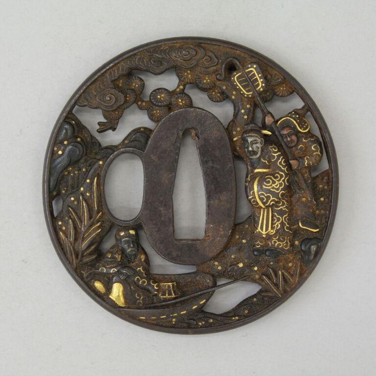 Openwork Carved Iron Sword Tsuba