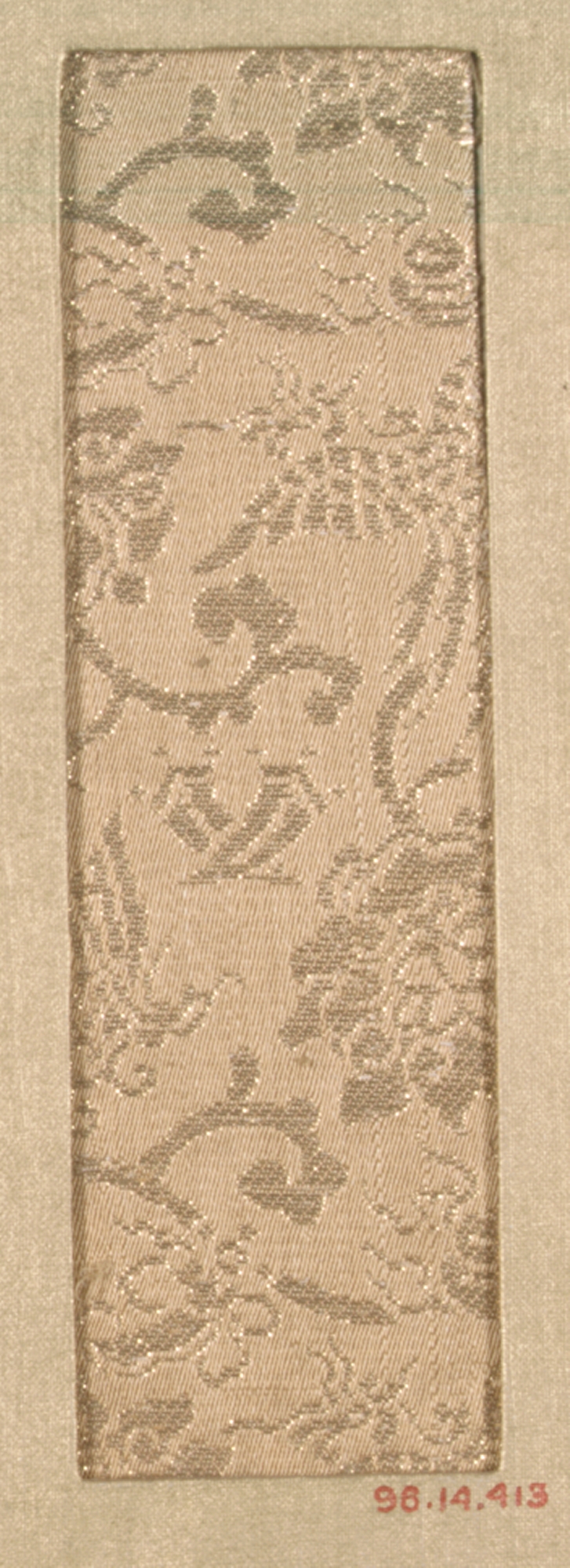 Antique Floral Woven Textile Sample