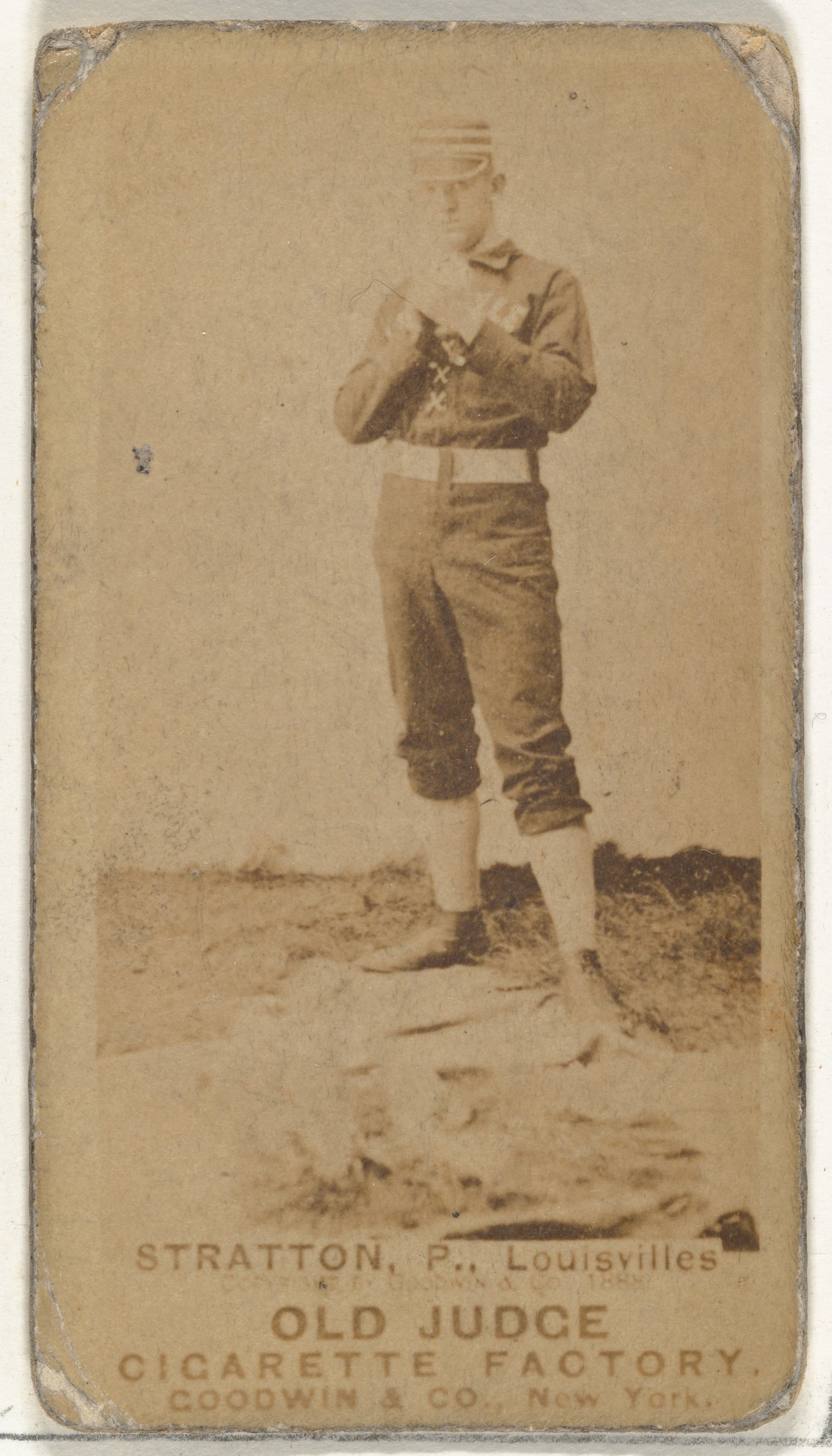 Old Judge Cigarette Card: Baseball Stratton