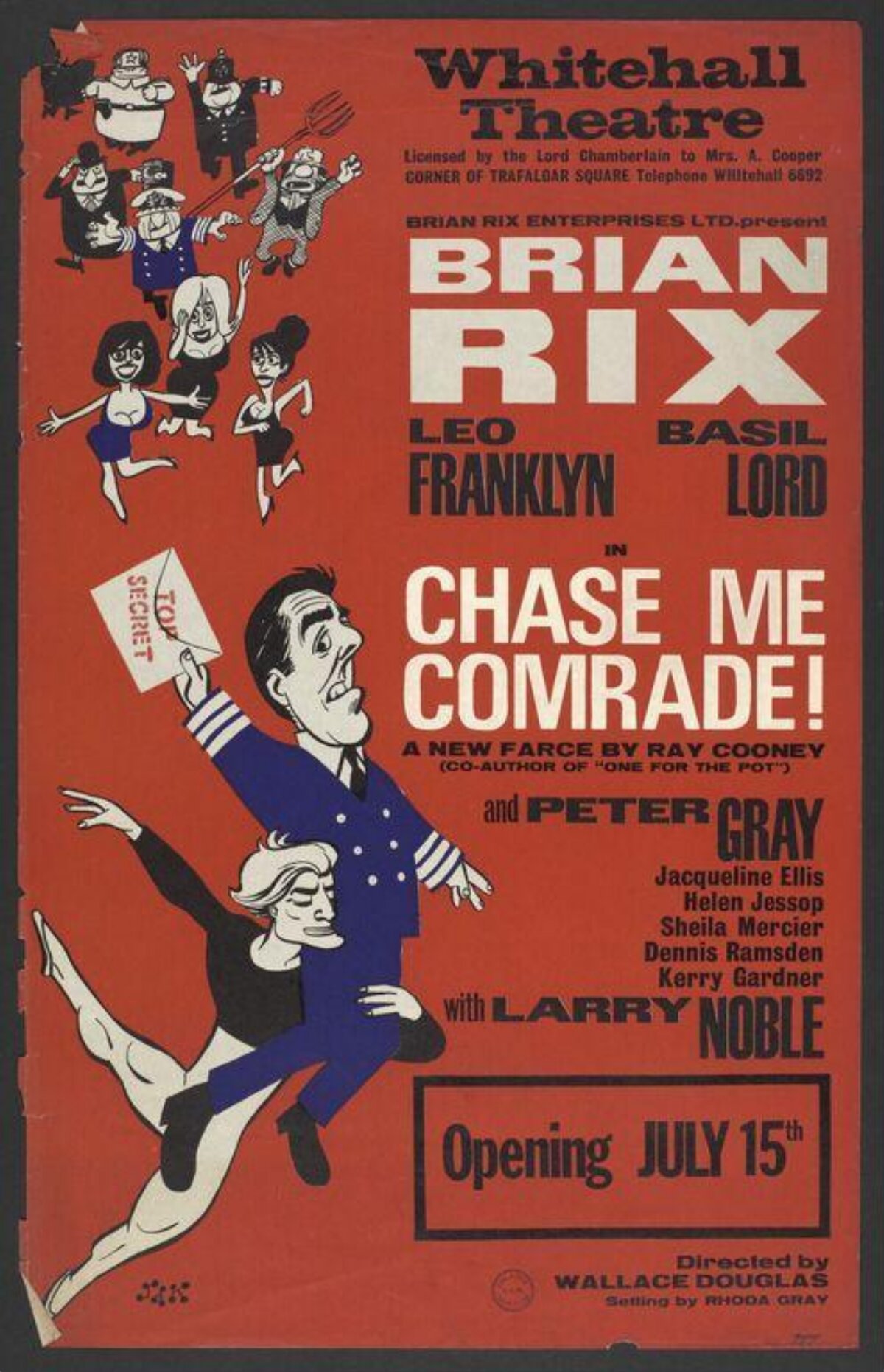 Vintage Chase Me Comrade Theater Poster