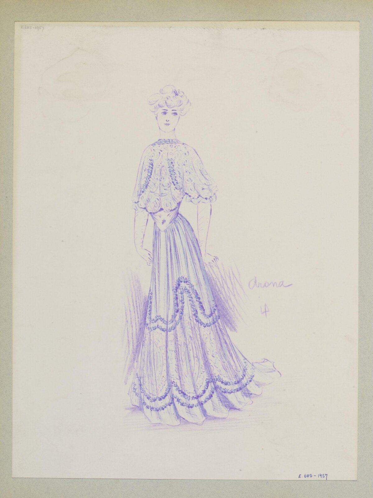 Edwardian Dress Fashion Sketch