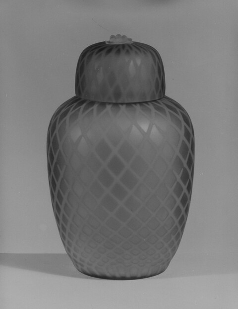 Grayscale Lidded Ginger Jar