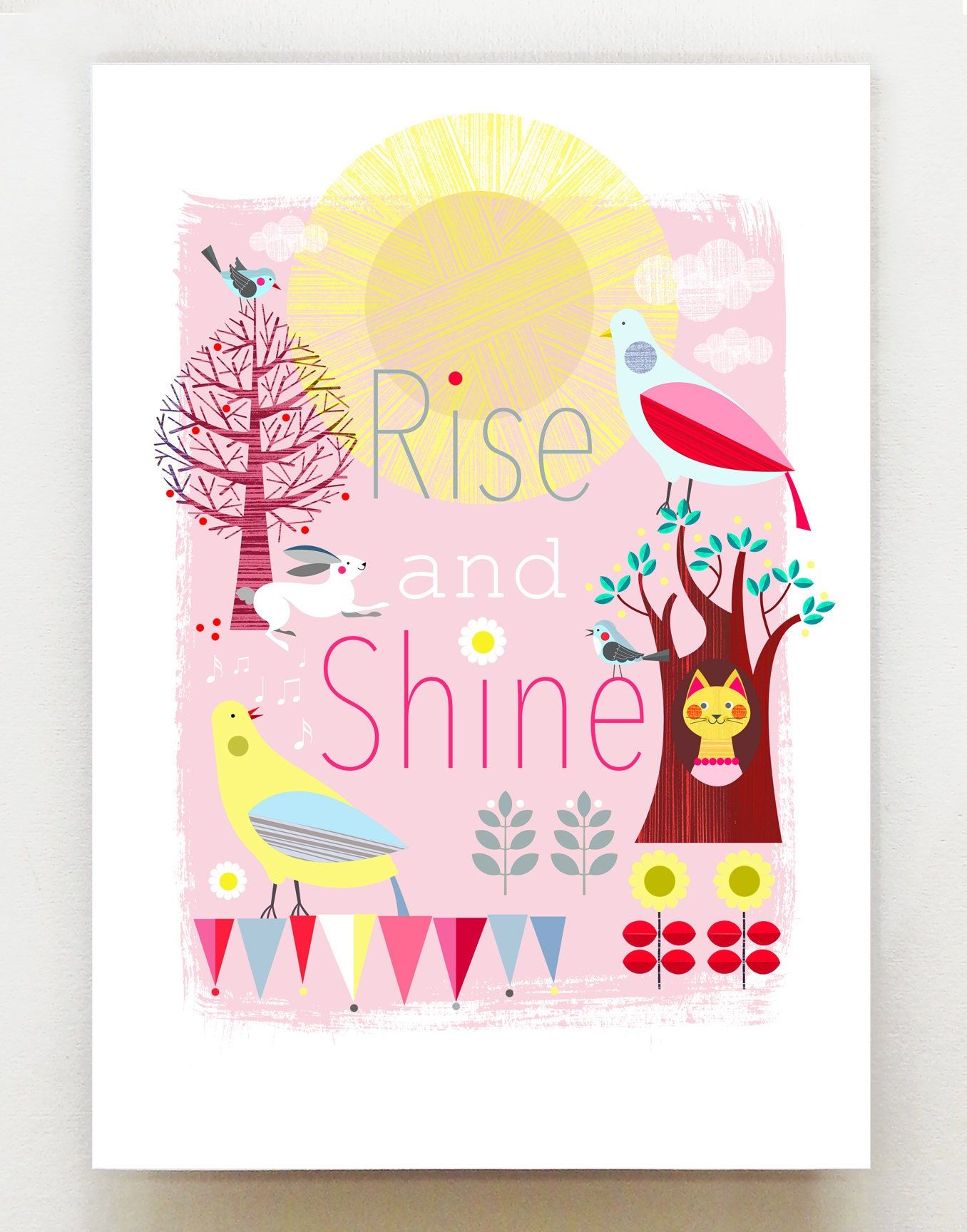 Rise and Shine Illustrated Art Print