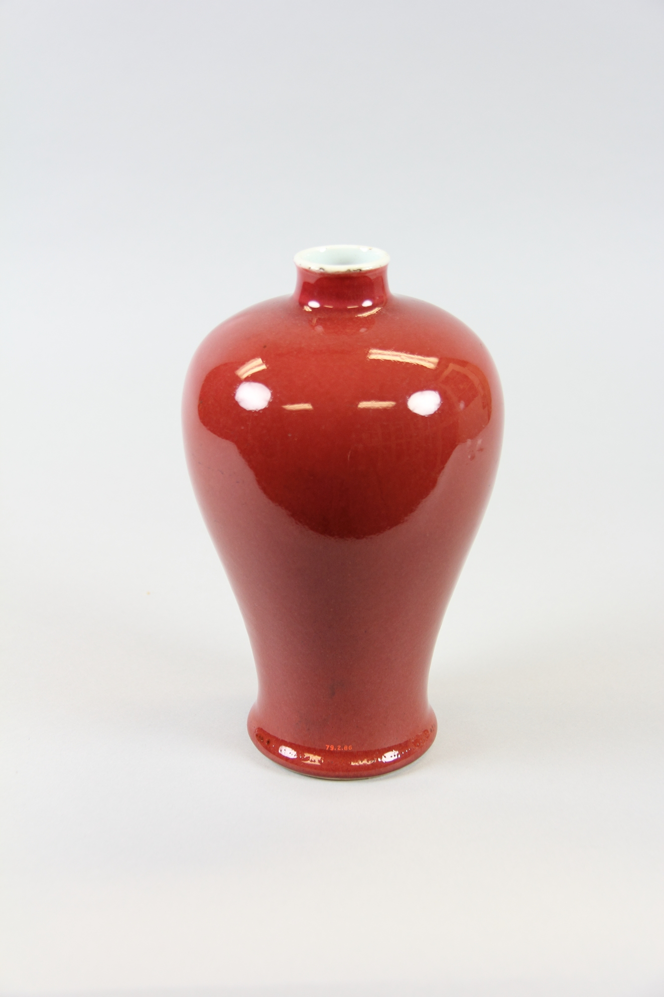 Red Glaze Plum Vase
