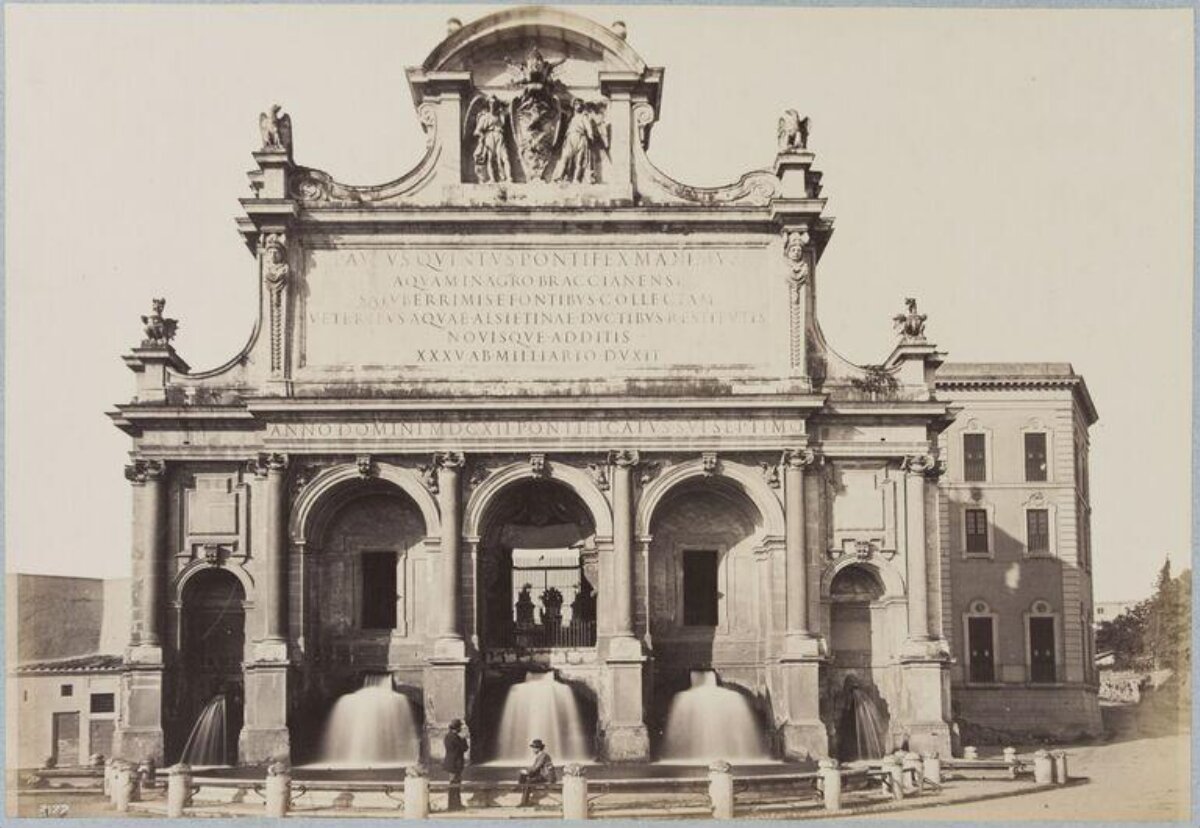 19th Century Photo of Roman Fountain