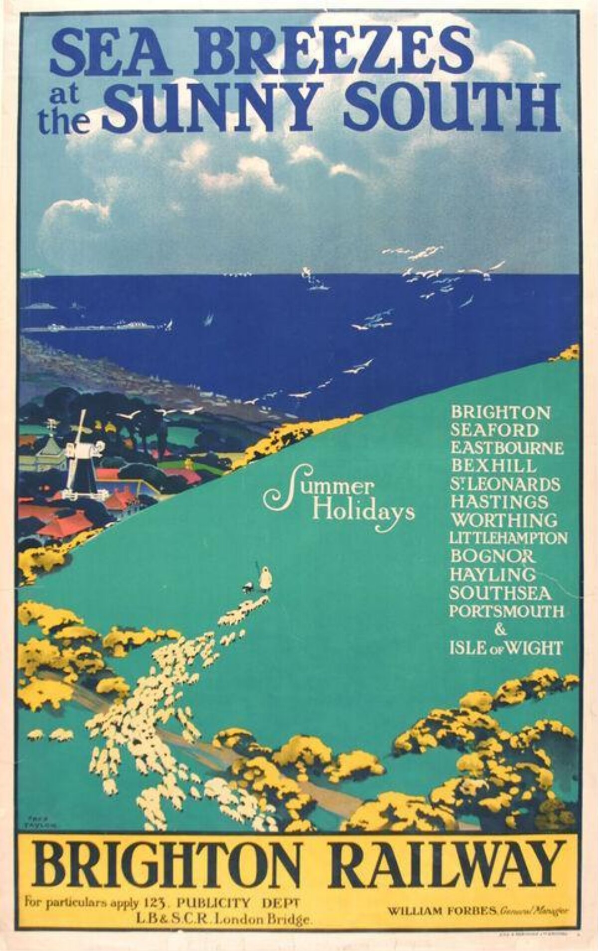 Vintage Brighton Railway Travel Poster
