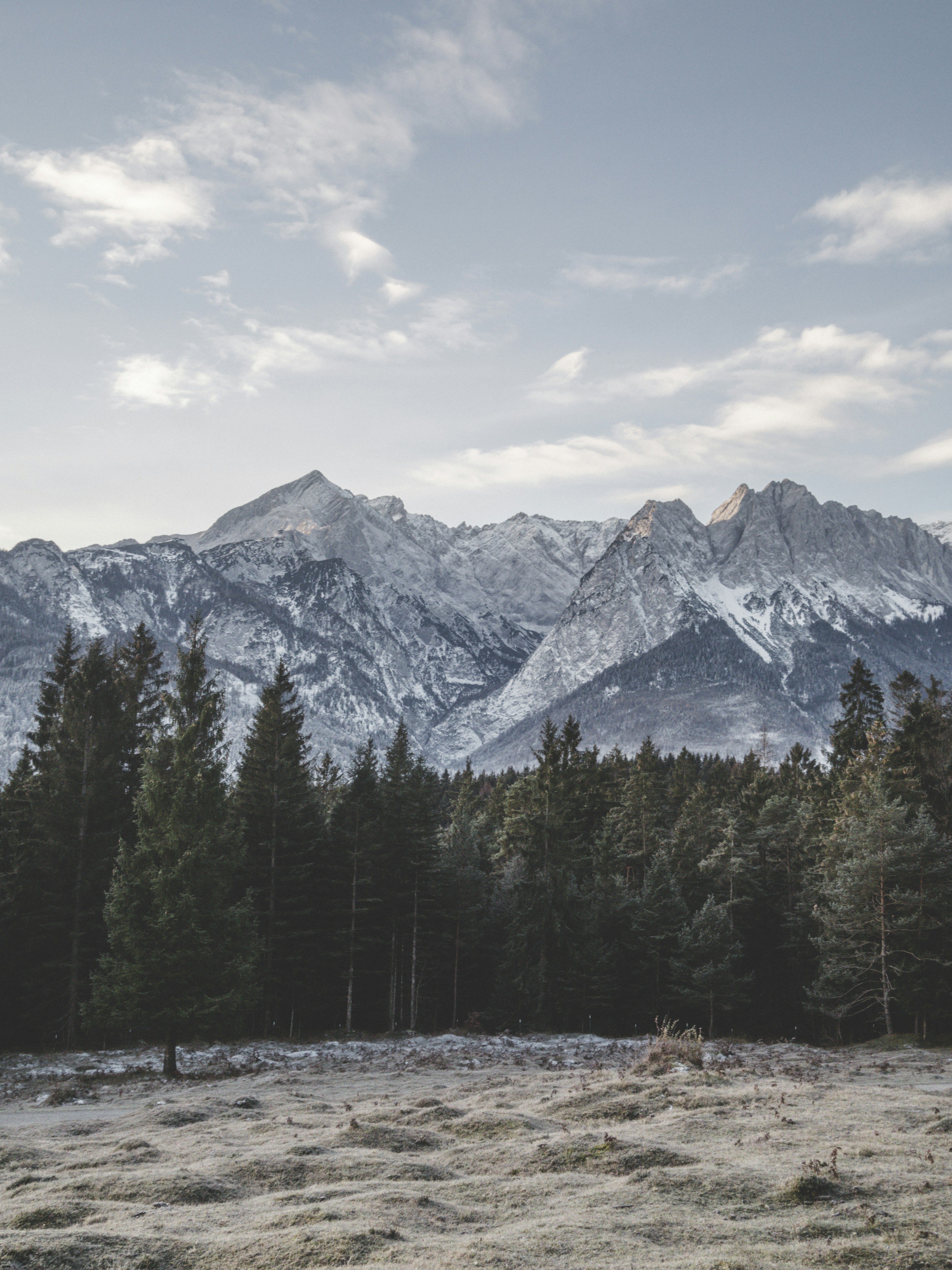 Snow-capped Alpine Mountain Landscape