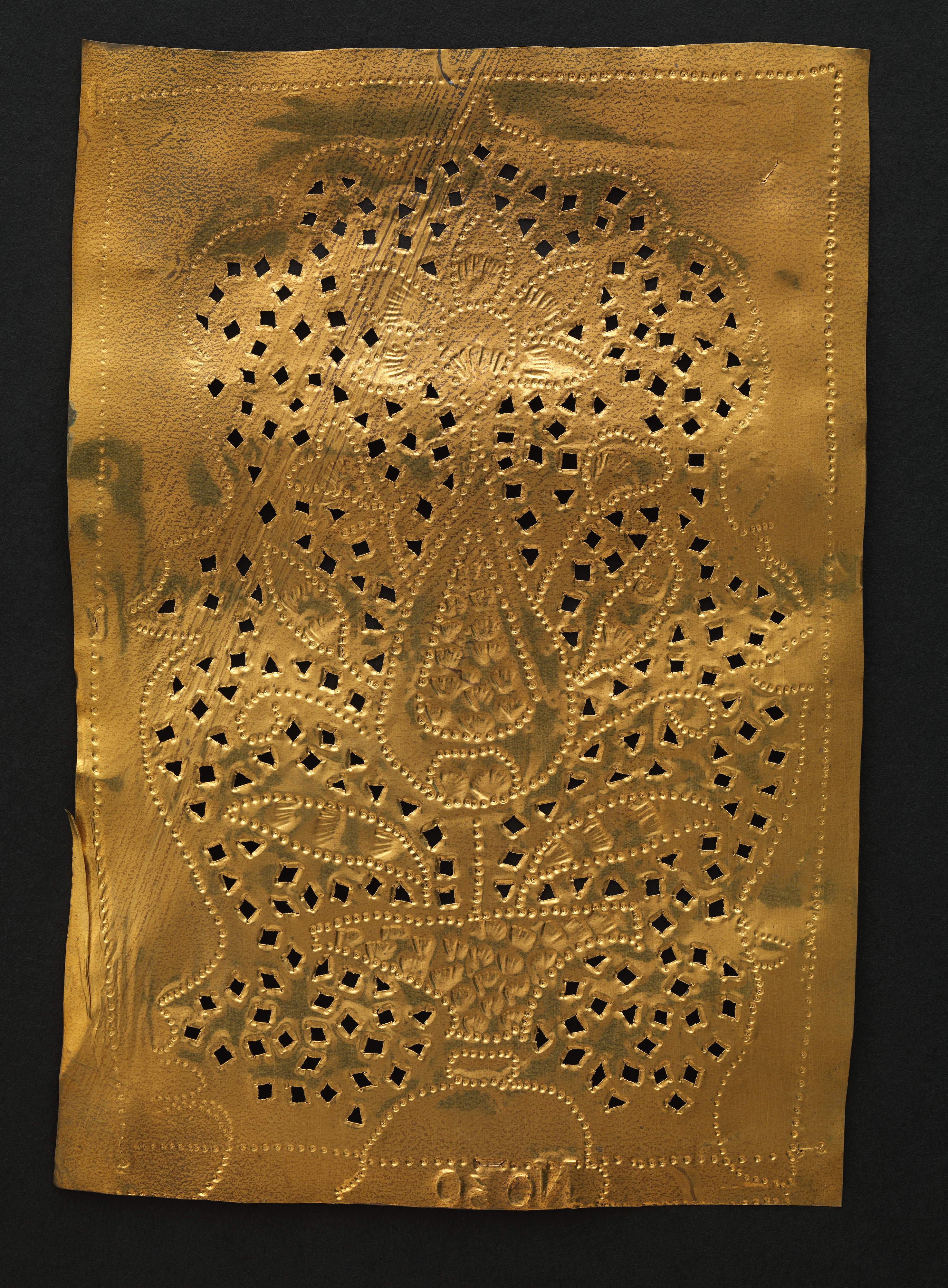 Golden Pierced Decorative Stencil