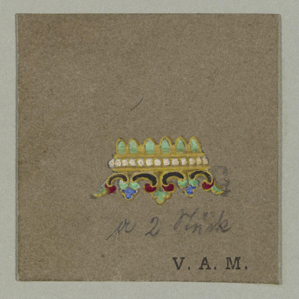 Hand-drawn Enamel Jewelry Design Sketch