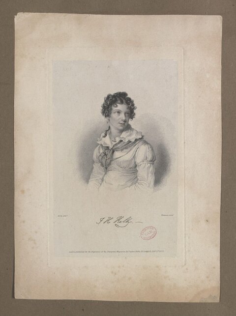 1823 Engraved Portrait of F H Kelly