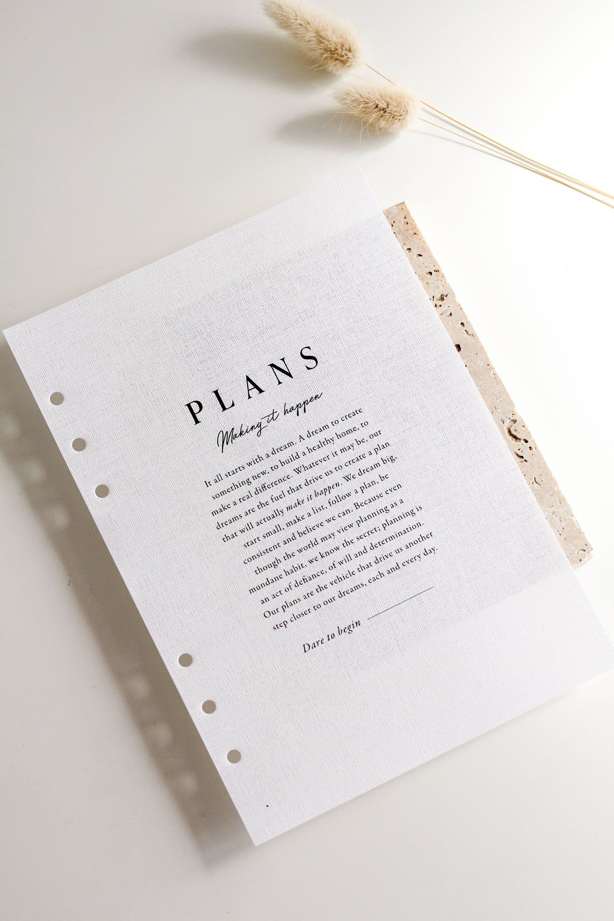 Motivational Plans Quote Planner Insert