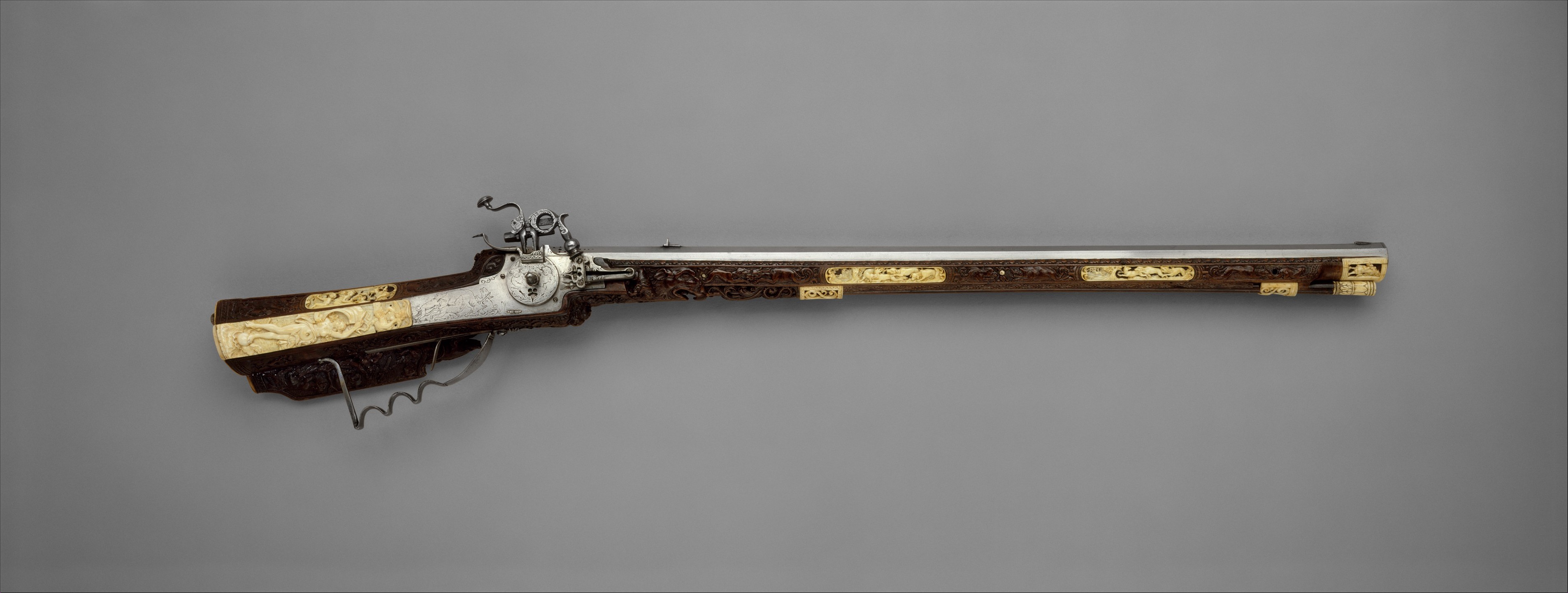 Ornate Antique Wheellock Rifle