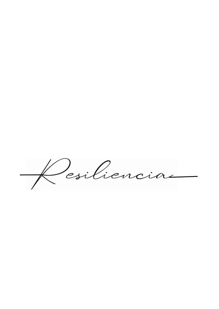 Handwritten Resiliencia Cursive Text