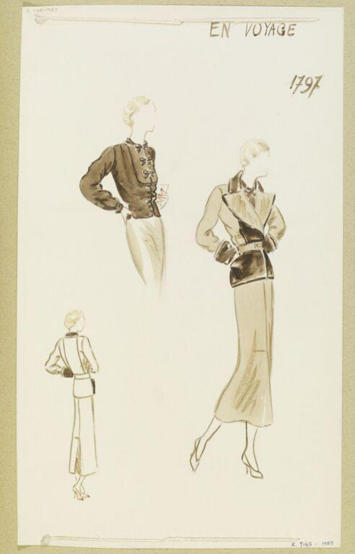 Vintage Women's Fashion Sketch