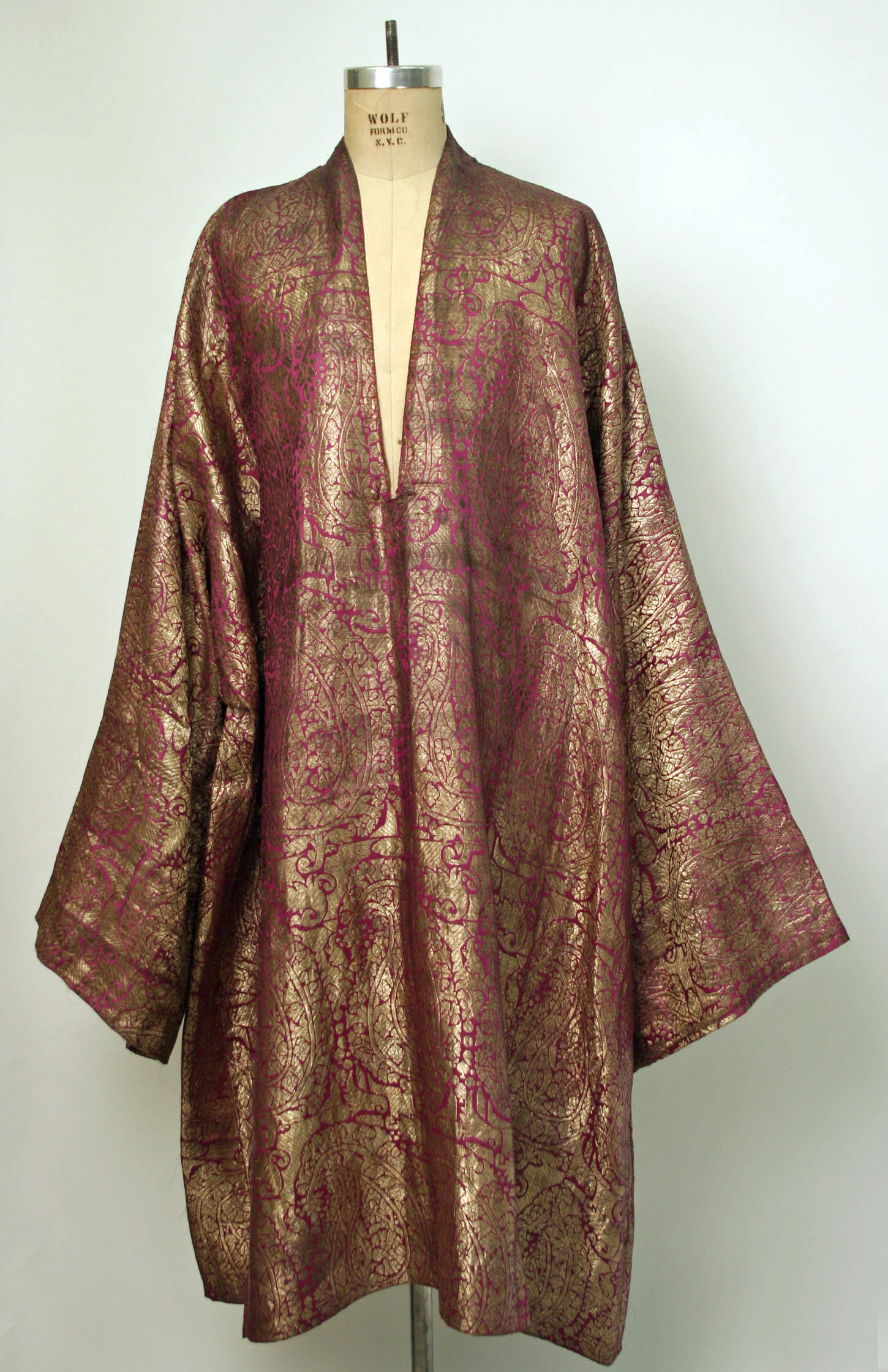 Vintage Brocade Robe on Mannequin