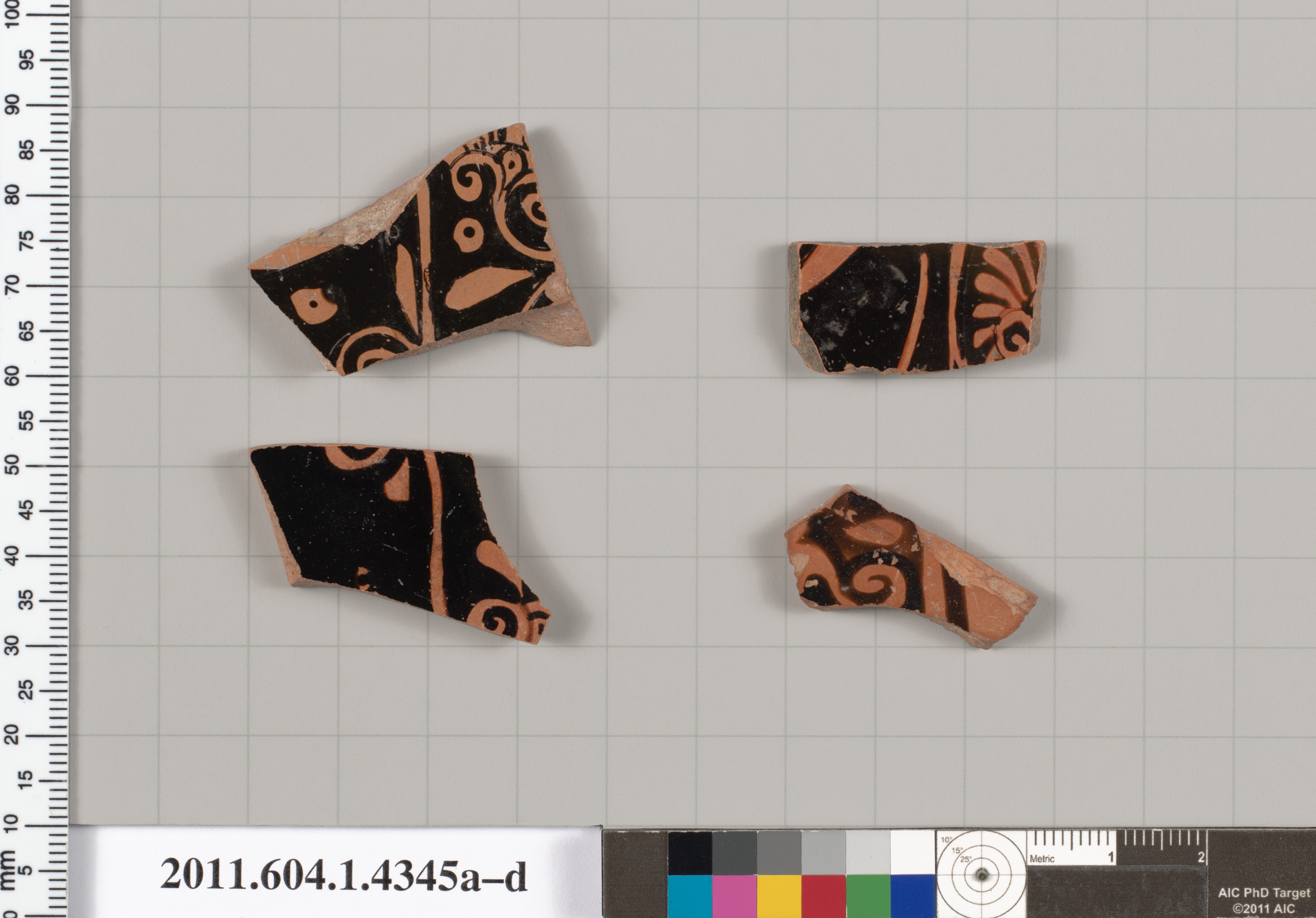 Four Ancient Pottery Fragments
