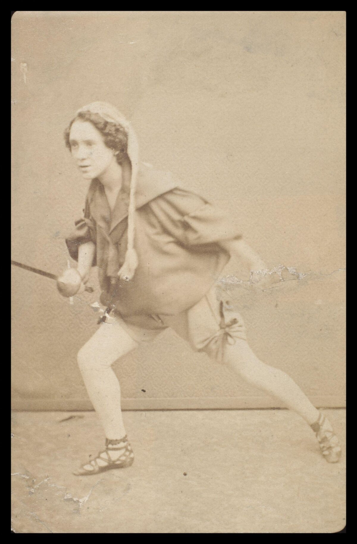 Vintage Actor in Fencing Stance