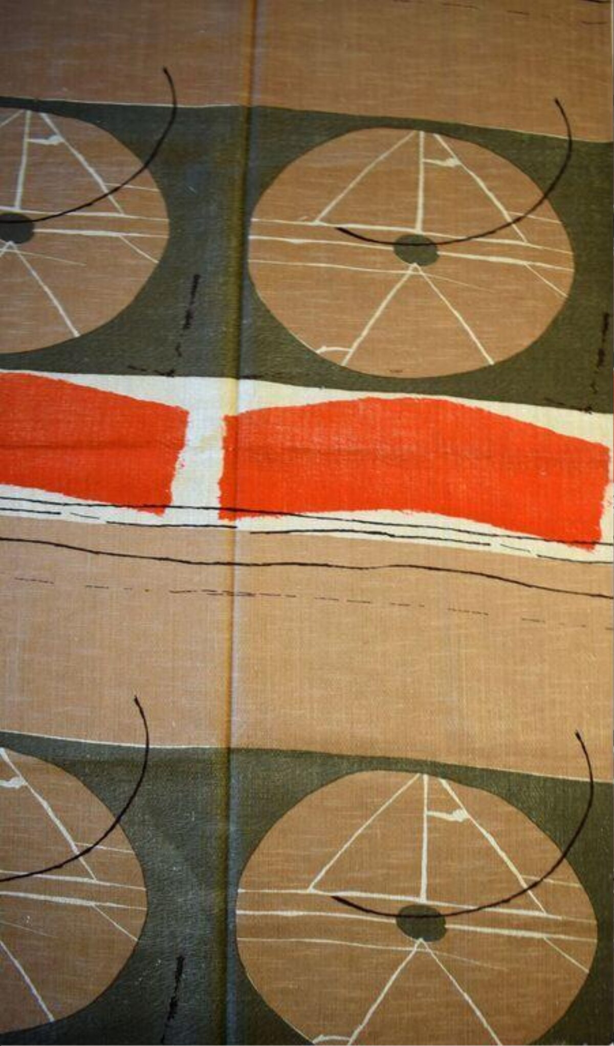Abstract Geometric Printed Textile Design