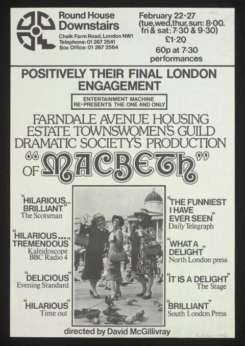 Vintage Macbeth Play Performance Poster