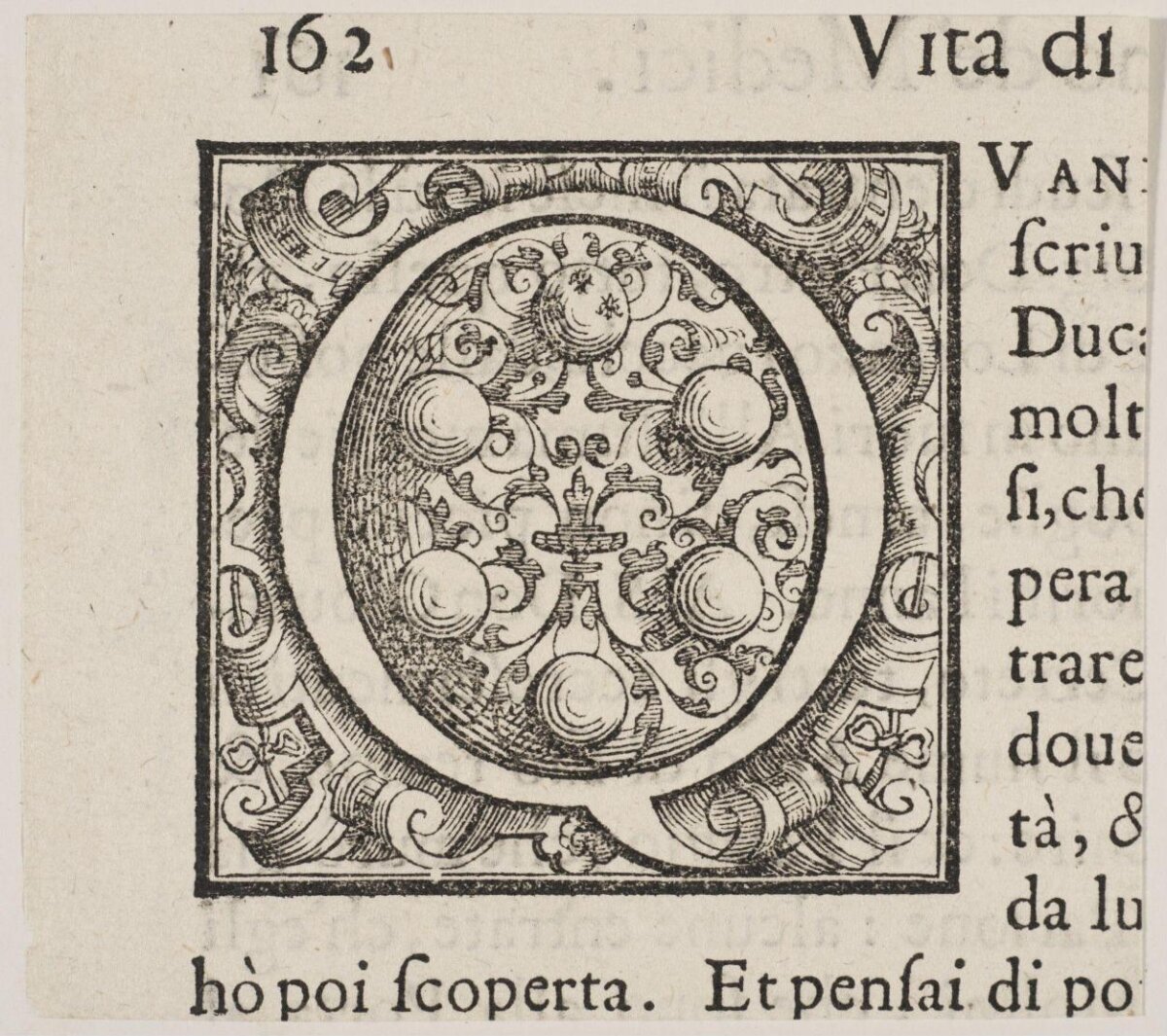 Antique Italian Medici Emblem Woodcut