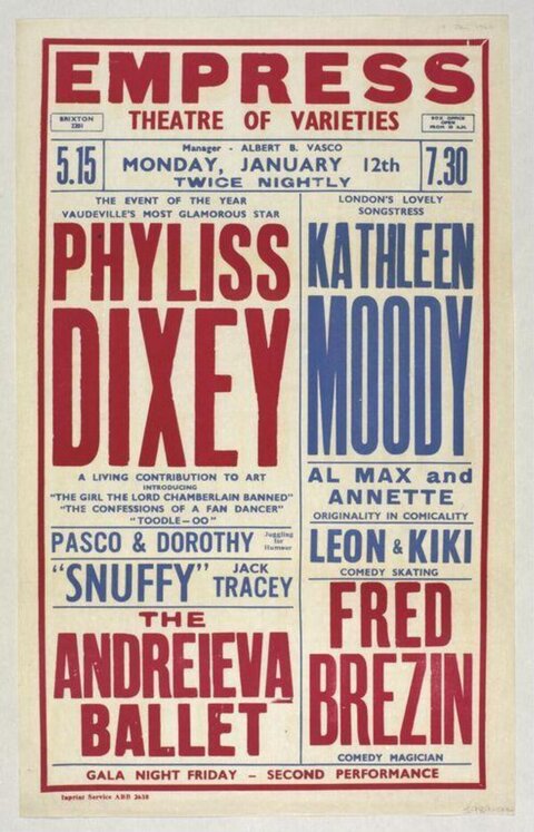 Empress Theatre Varieties Performance Poster