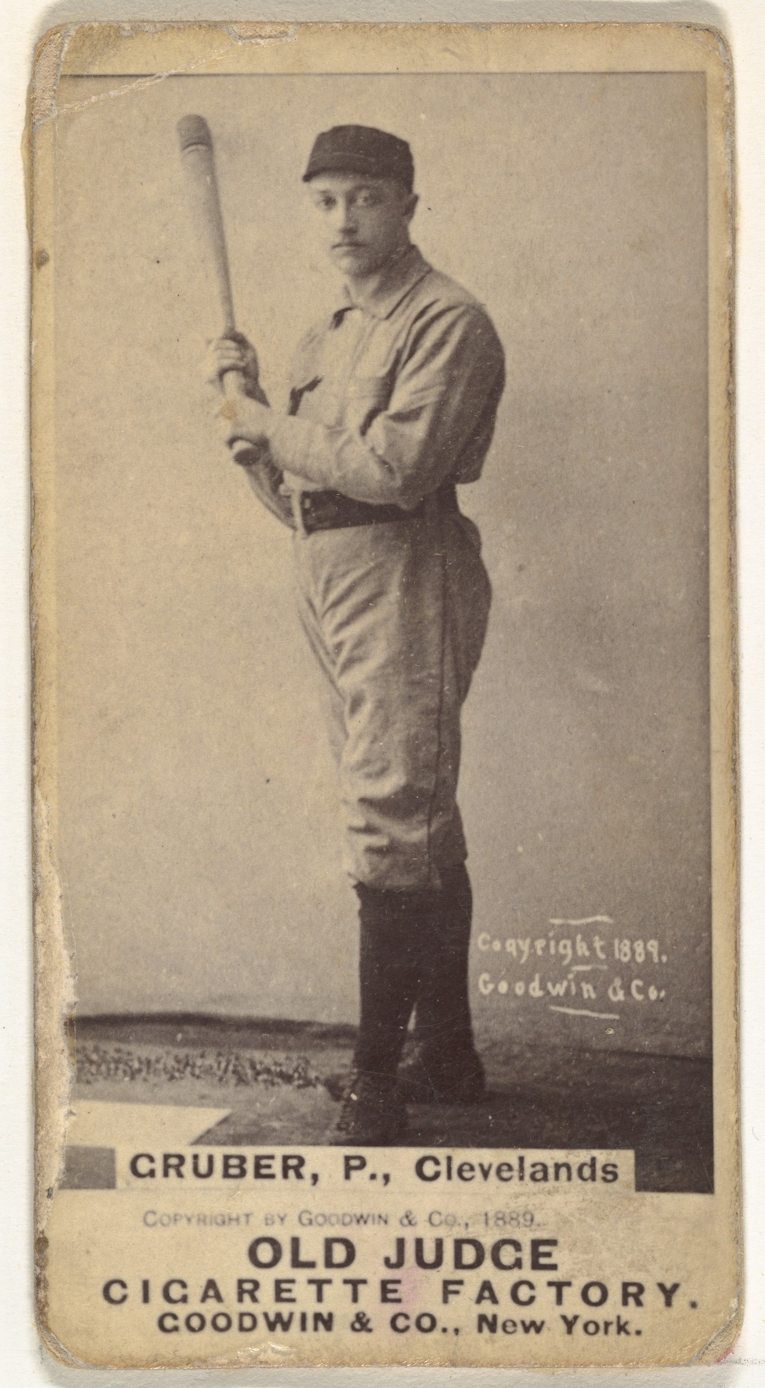 1889 Gruber Baseball Cigarette Card