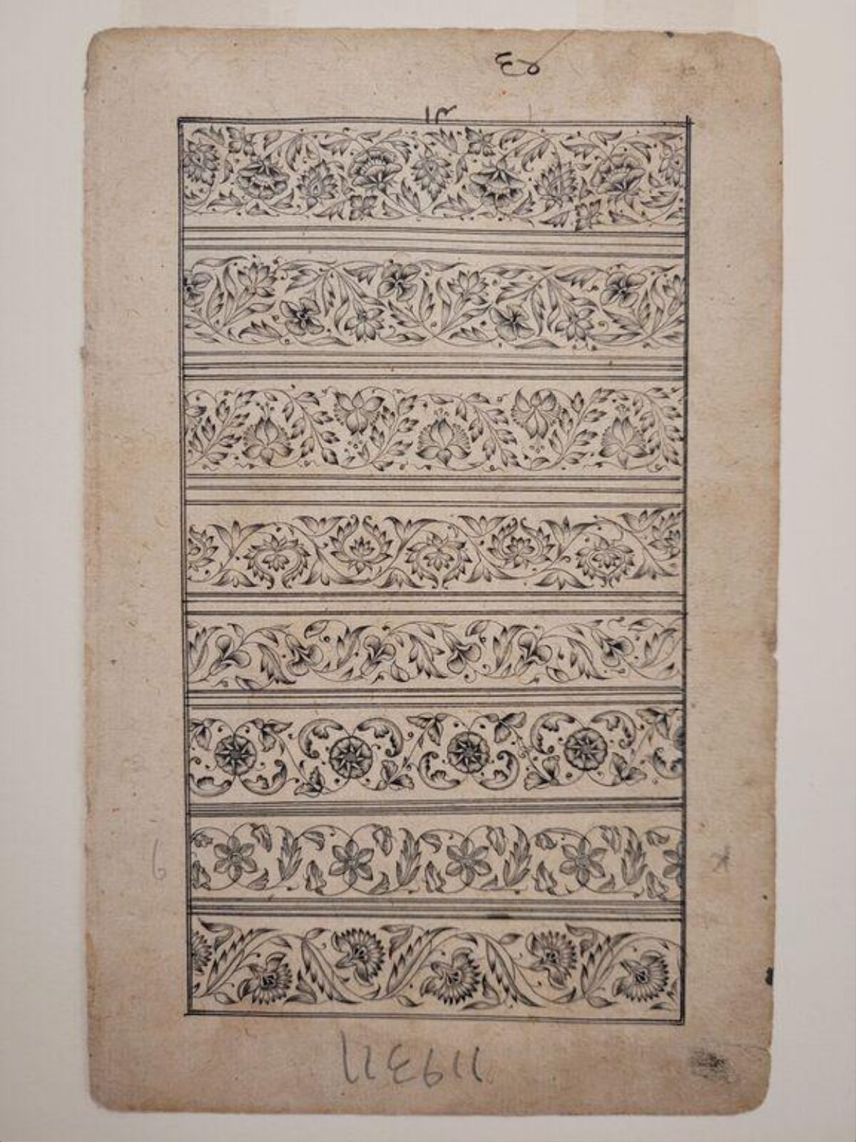 Hand-drawn Floral Border Pattern Sheet