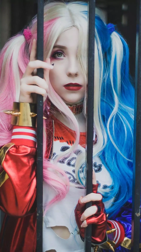 Harley Quinn Cosplay Behind Bars