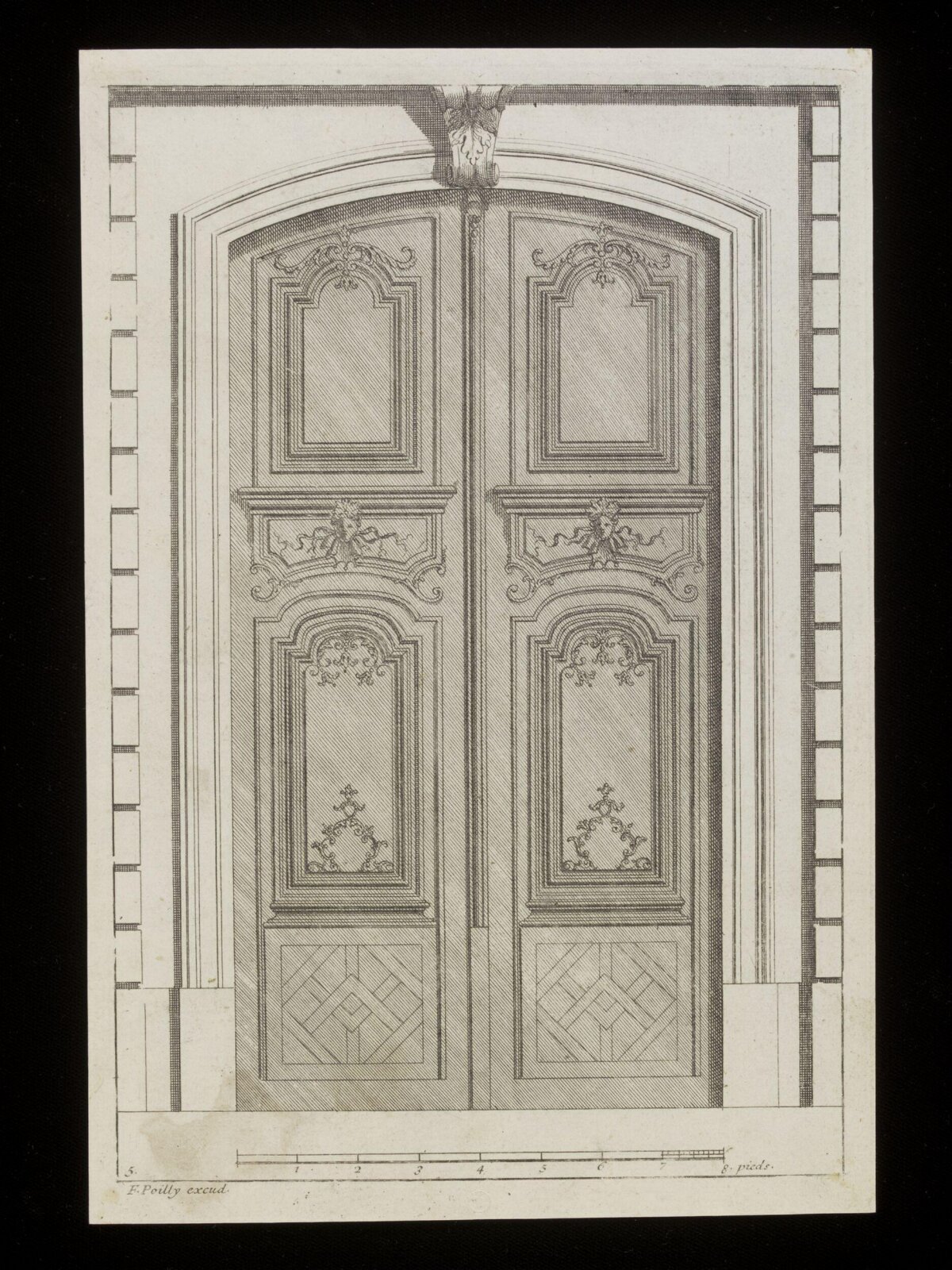Engraved Ornate Double Door Design
