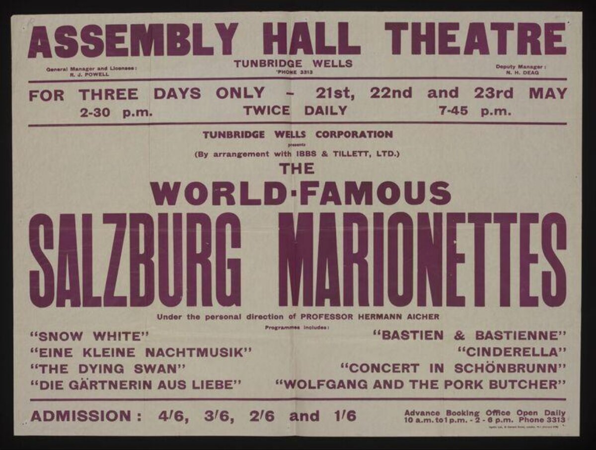 Vintage Salzburg Marionettes Performance Poster