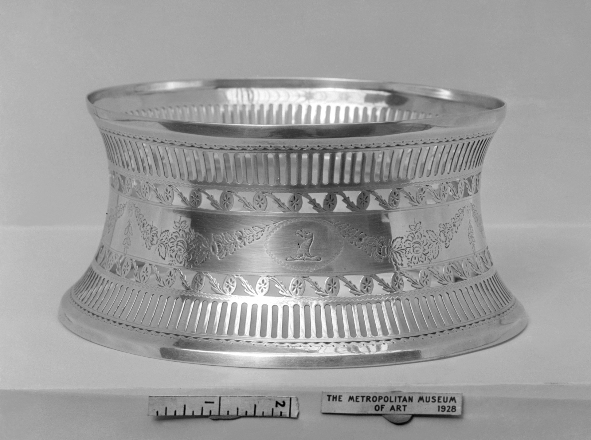 Antique Silver Pierced Dish Ring