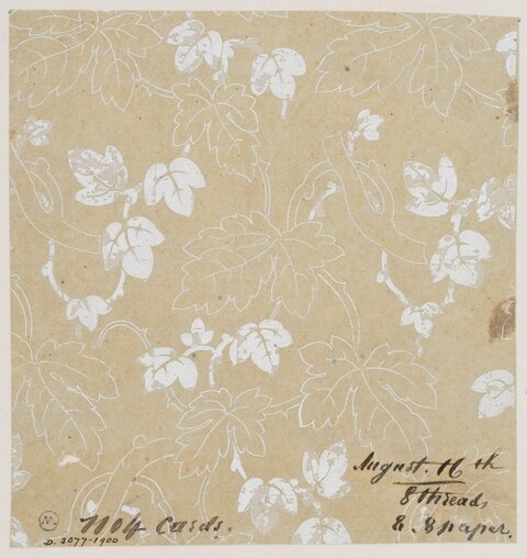 Vintage Leaf Pattern Textile Design