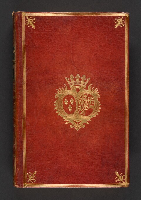 Antique Gilt Red Leather Book Cover