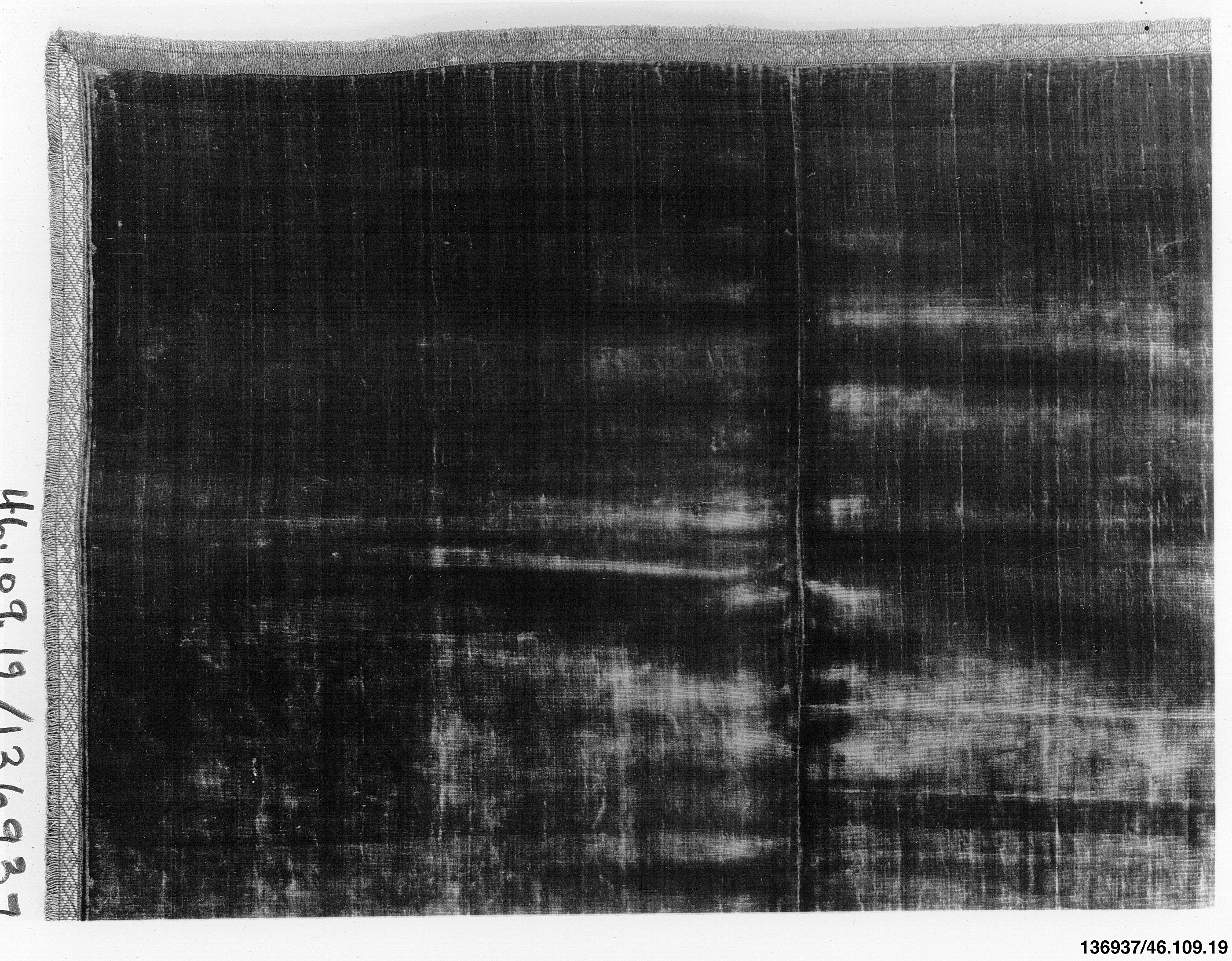 Ancient Black Striped Textile Fragment — Texture Backgrounds