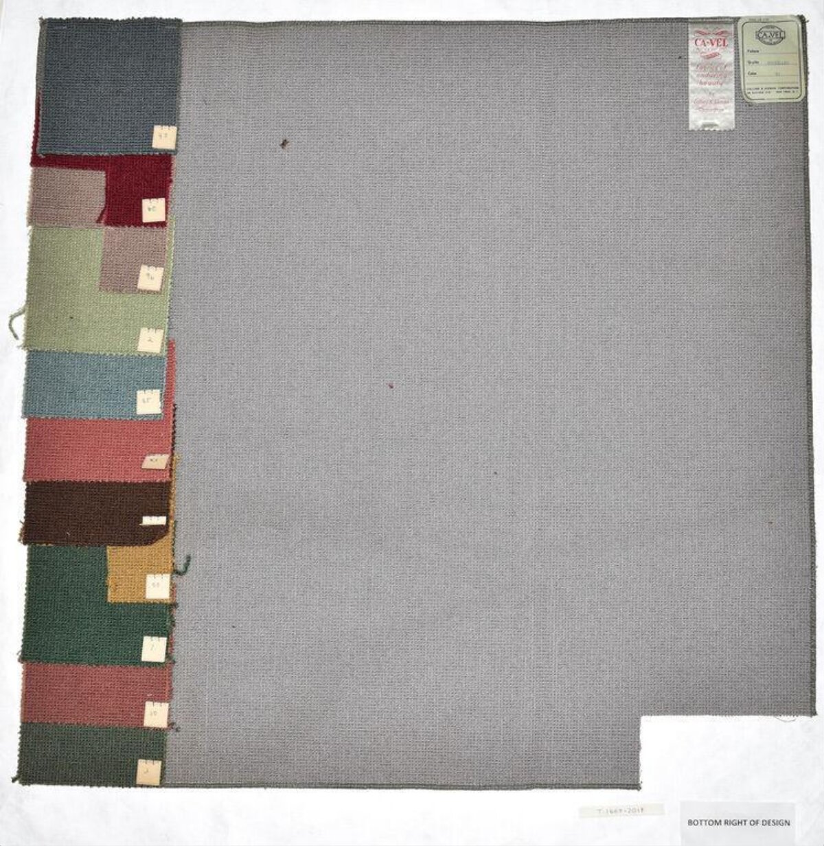 Vintage Fabric Sample Card
