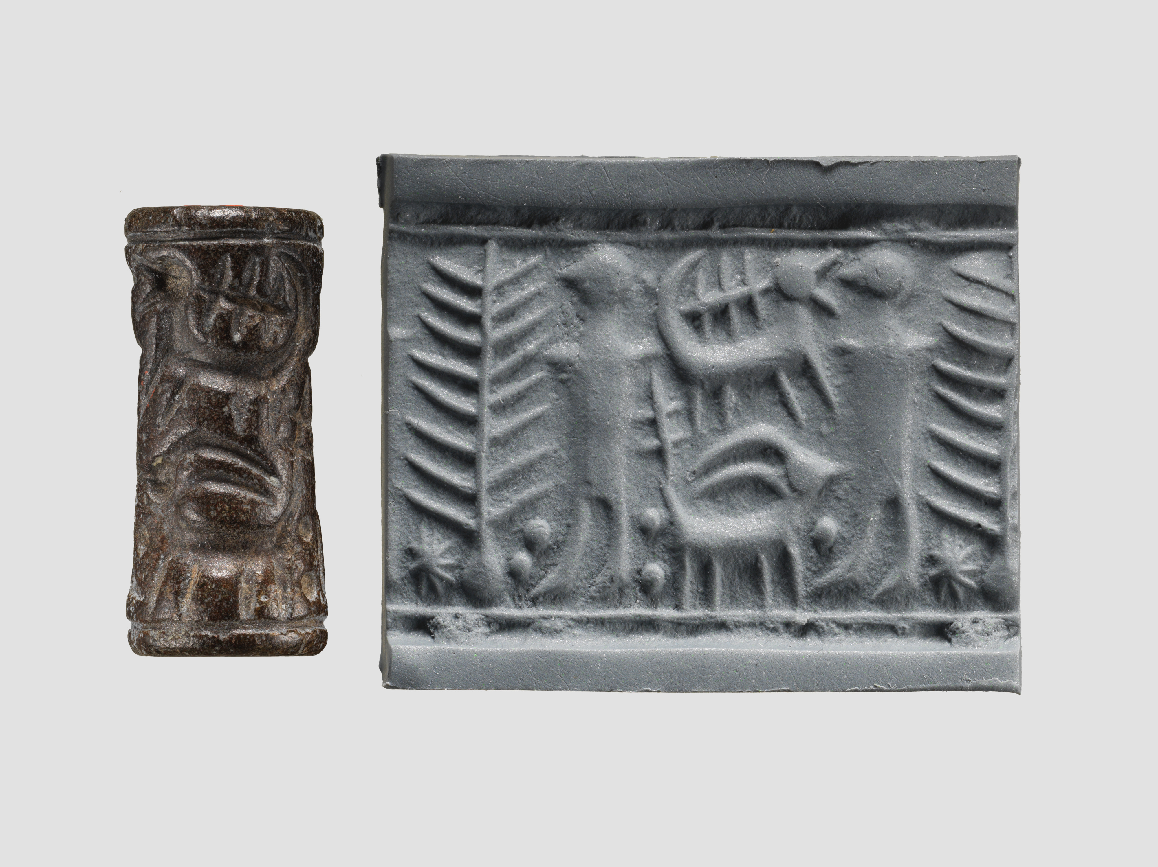 Ancient Cylinder Seal and Its Impression