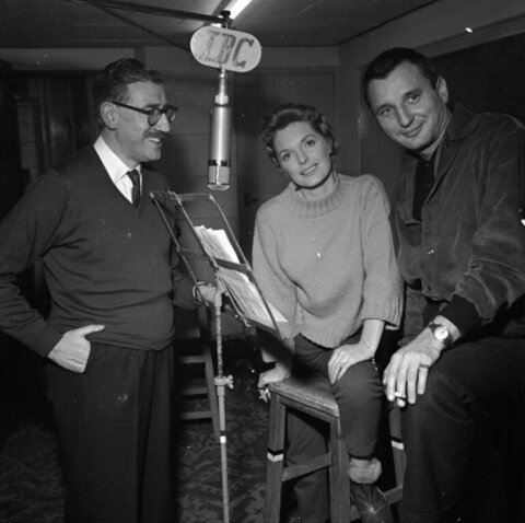Three People In LBC Recording Studio