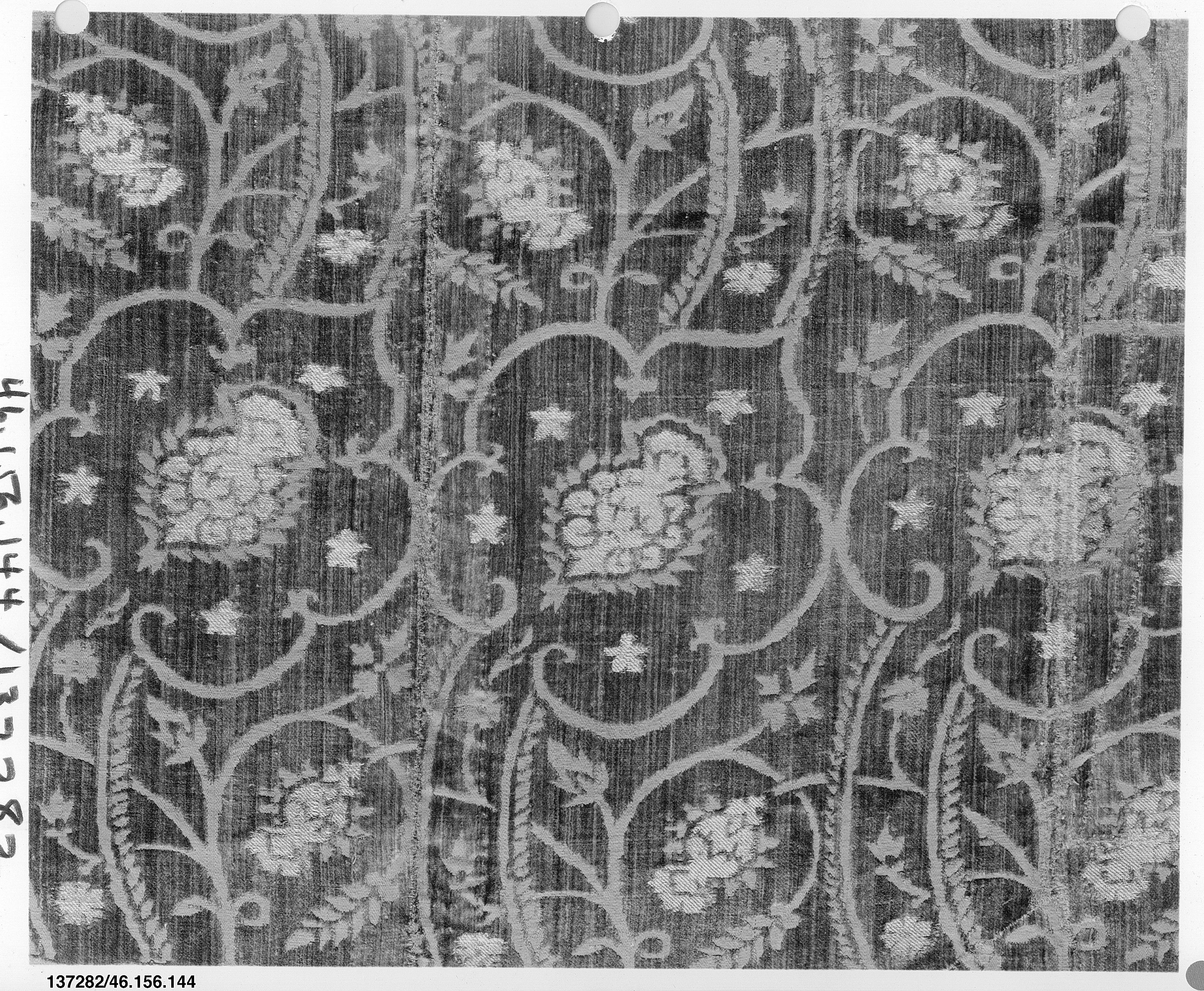 Vintage Floral Woven Textile Sample